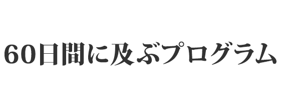 120日間に及ぶ両面サポート型プログラム