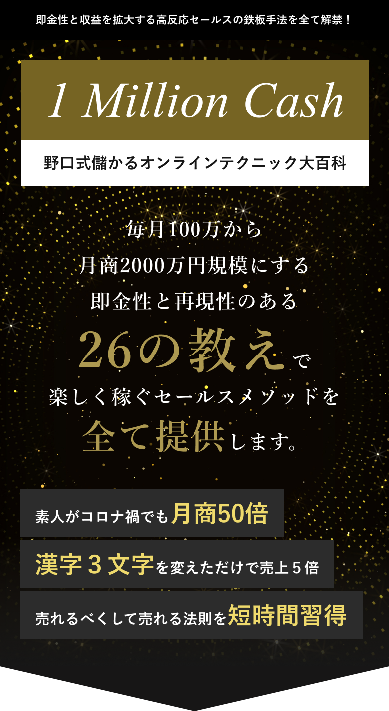 1MillionCash 野口式儲かるオンラインテクニック大百科